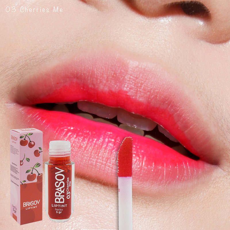 BRASOV Liptint / Pewarna Bibir 5 Gram Cherries Me Pigmented