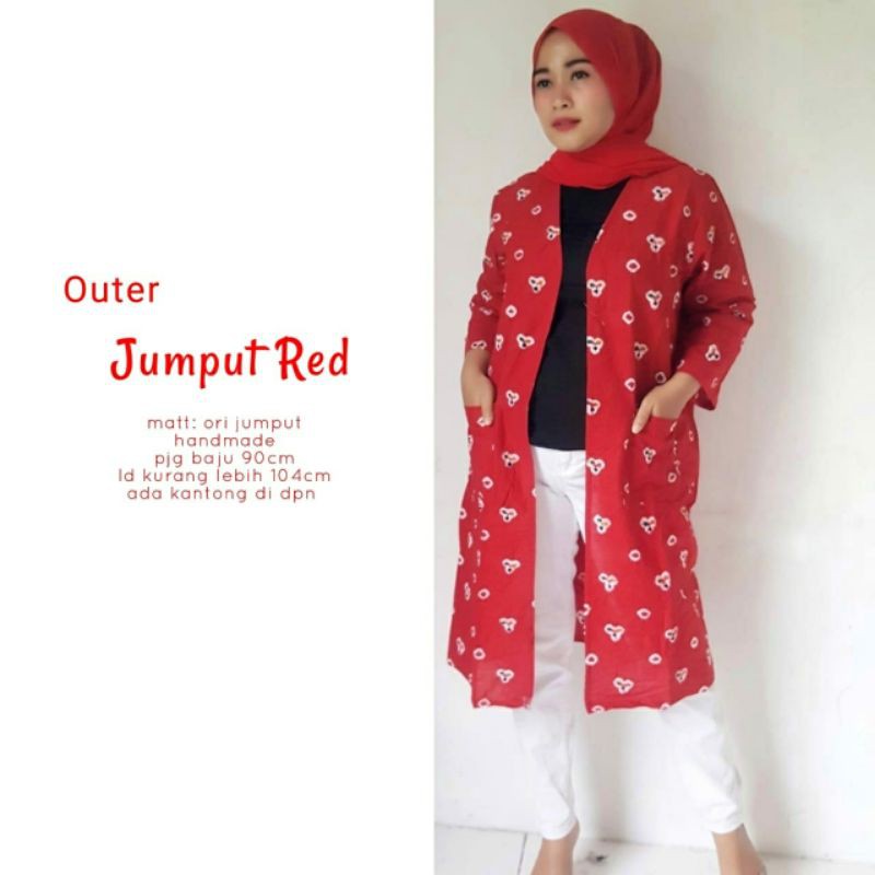 Outer Jumputan Handmade. Jumputan Asli Solo.