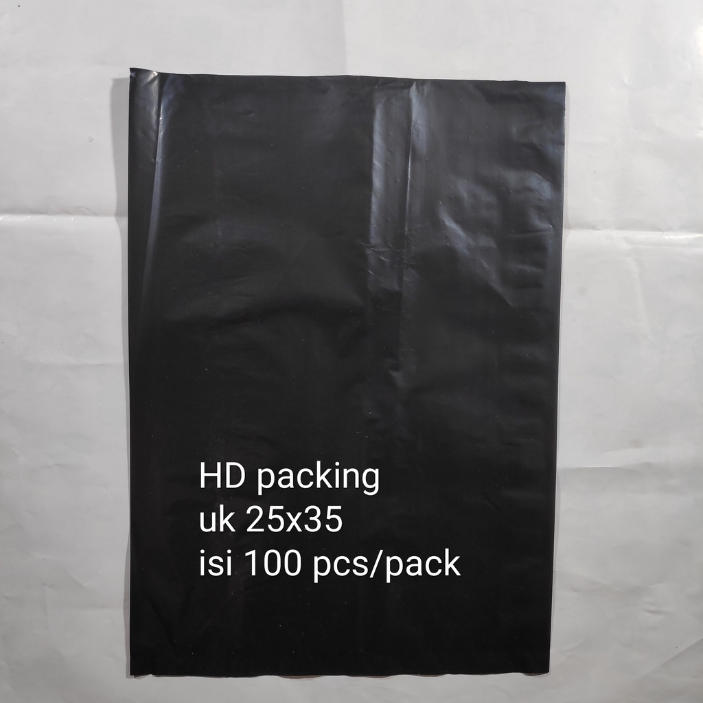 HD packing Hitam 25x35 (100pcs) , plastik packing / plastik bungkus