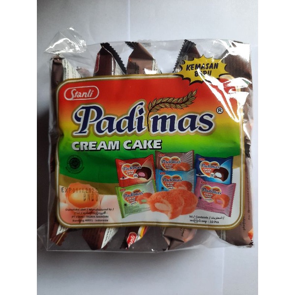 padi mas cream cake  isi 10 x 10 gr