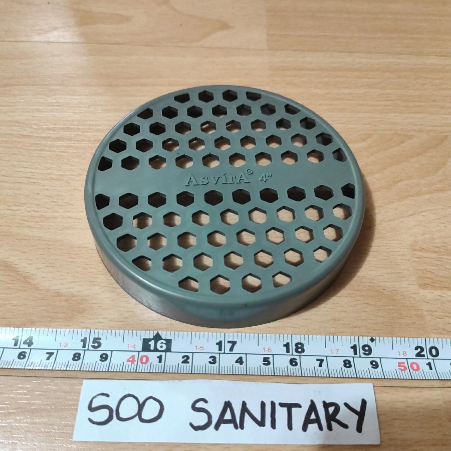 Dop SARINGAN 4" Asvira PVC - Cap Bolong / Lubang