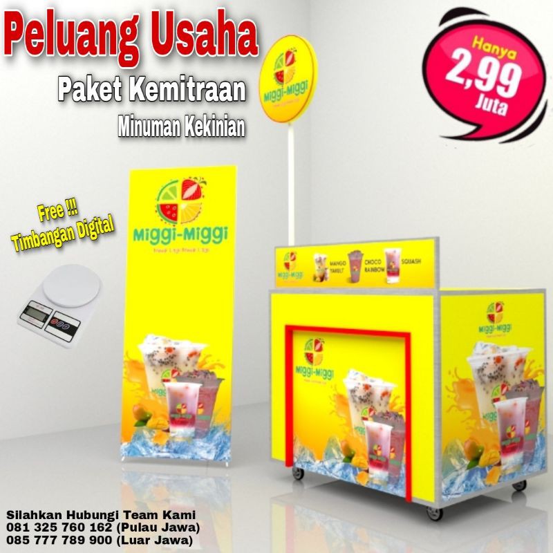 

Paket Lengkap (booth + peralatan + bahan baku) Franchise peluang usaha waralaba