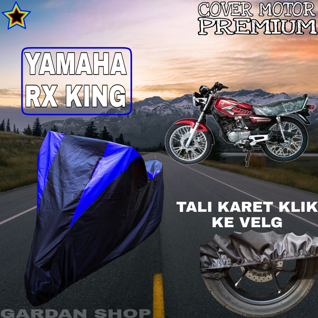 Sarung Motor YAMAHA RX KING Hitam BIRU Body Cover Yamaha PREMIUM