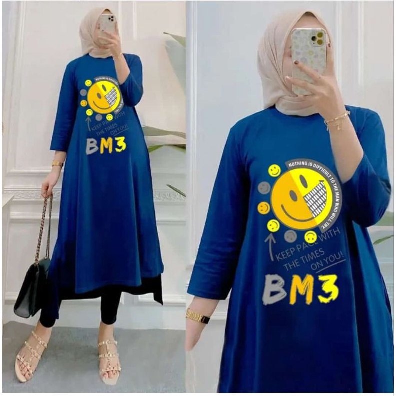 Midi Dress Kaos Combat24s Aplikasi Sablon Yurika Midi Dres Pakaian Wanita Muslim Terbaru Midi Dress 