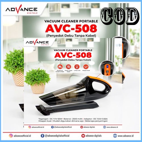 Advance Vacuum Cleaner AVC 508 Penyedot Debu Portable Wireless TERBARU