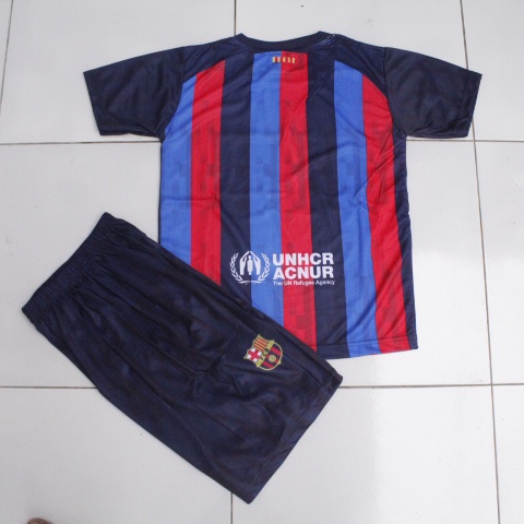 BAJU BOLA JERSEY BARCELONA HOME 2022 2023 JERSEY BOLA + CELANA BOLA SETELAN BAJU DAN CELANA ERSEY BARCELONA HOME