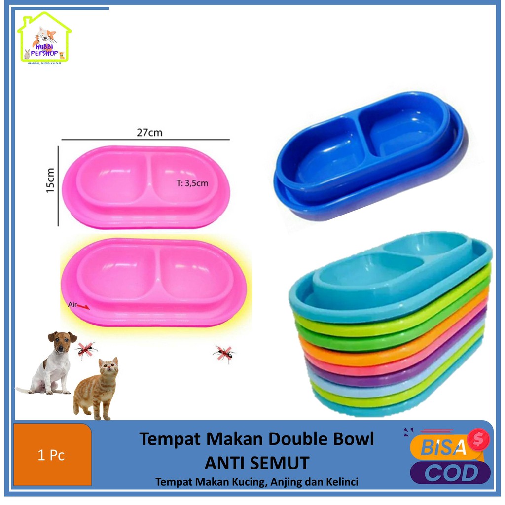 Tempat Makan Kucing Anjing Anti Semut Doble Oval