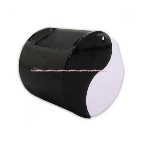 Krisbow Tissue Roll Dispenser Tempat Tissu Gulung Kecil Toilet WC Hitam Black Tissu Tisu Tisue Rolls