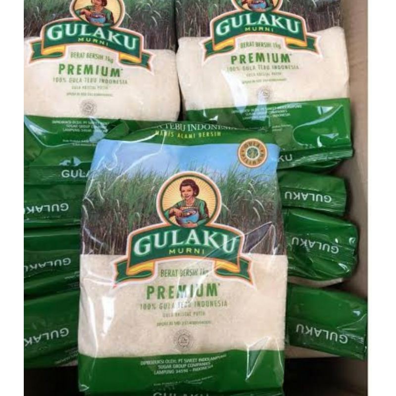 Gulaku 1KG gulaku hijau kemasan 1 Kg gula pasir gulaku gula kristal gula pasir premium gulaku asli gulaku 1 kilogram gula tebu 1000g 1000 gram