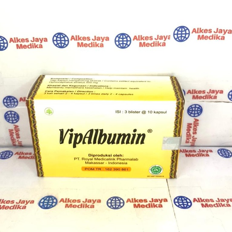 VIP ALBUMIN BOX isi 30 Kapsul - Mempercepat penyembuhan luka