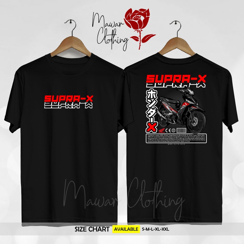 Kaos / Baju SUPRA X 125 fi Kaos Motor Honda SUPRA X Baju SUPRA X 125 Terbaru - Mawar.Cloth