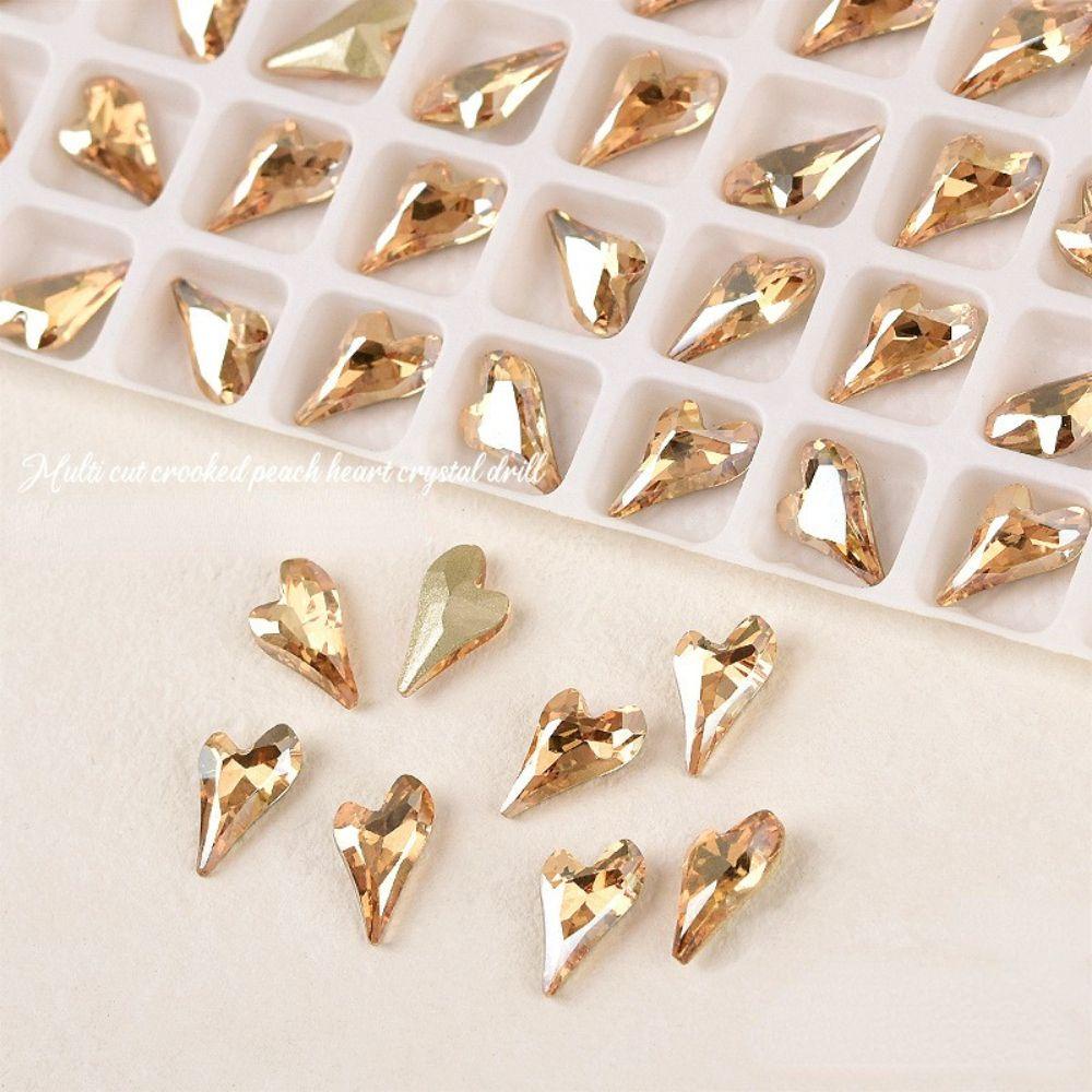 AUGUSTINA Agustina Kristal Pesona Kuku Bengkok Flash Nail Rhinestones Kuku Salon Kuku Manikur Aksesoris DIY Bahan Kuku 3D Nail Charms