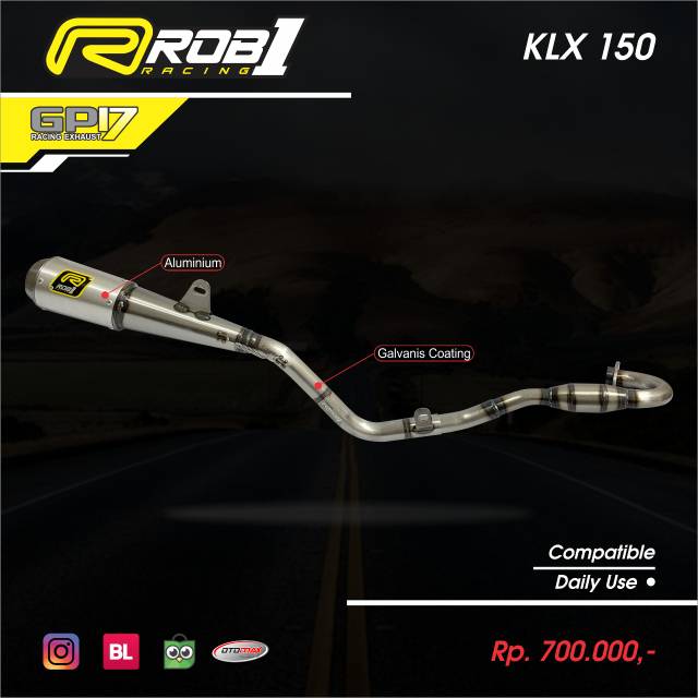 KNALPOT KLX 150 ROB1 RACING