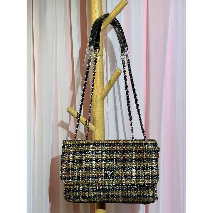 TAS GUESSS GS SHOULDER BAG TAS BAHU TAS SELEMPANG SLING BAG RYAN RAJUT TWEED CROSSBODY FAHION IMPORT PREMIUM #3027