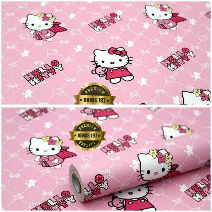  Motif HELLO KITTY ANGEL GH034 Wallpaper  Sticker Dinding 