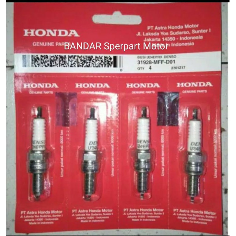 BUSI motor U24EPR9 Denso untuk Beat KARBU original AHM