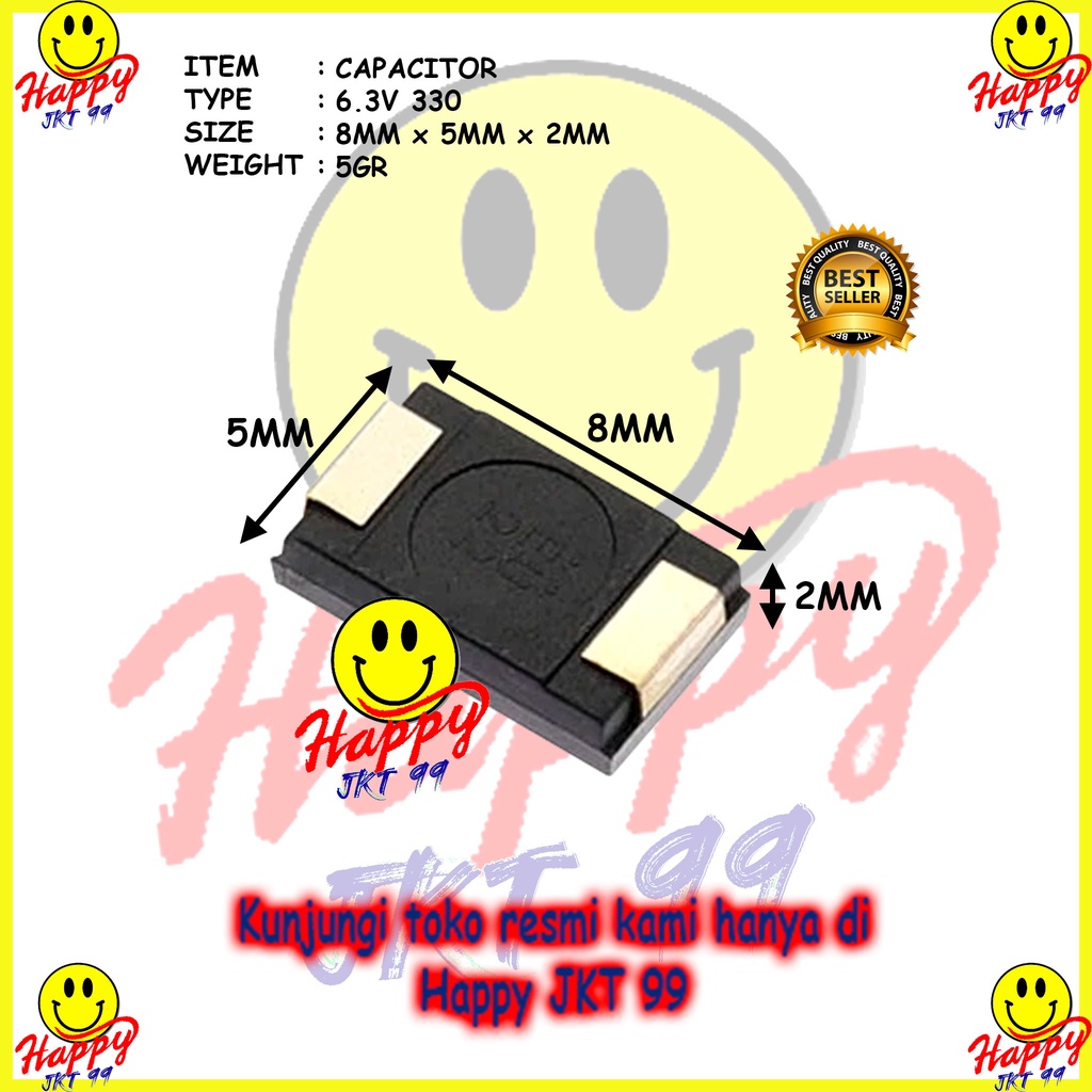 KAPASITOR TANTALUM SMD CAPACITOR CAPASITOR 330uF 330 uF 6,3V 6,3 V 6.3V 6.3 V