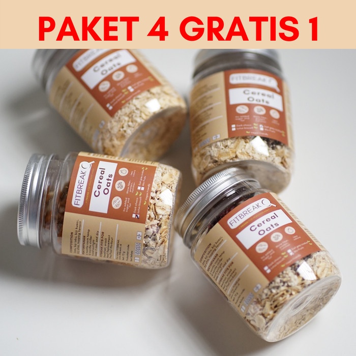 

Diy Paket 4 Gratis 1 Overnight Oats Fitbreak /Sarapan/Cemilan Sehat