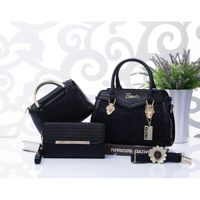 Tas Fashion BONIA Antigona 8254 Set 3in1 #PC #Bonia