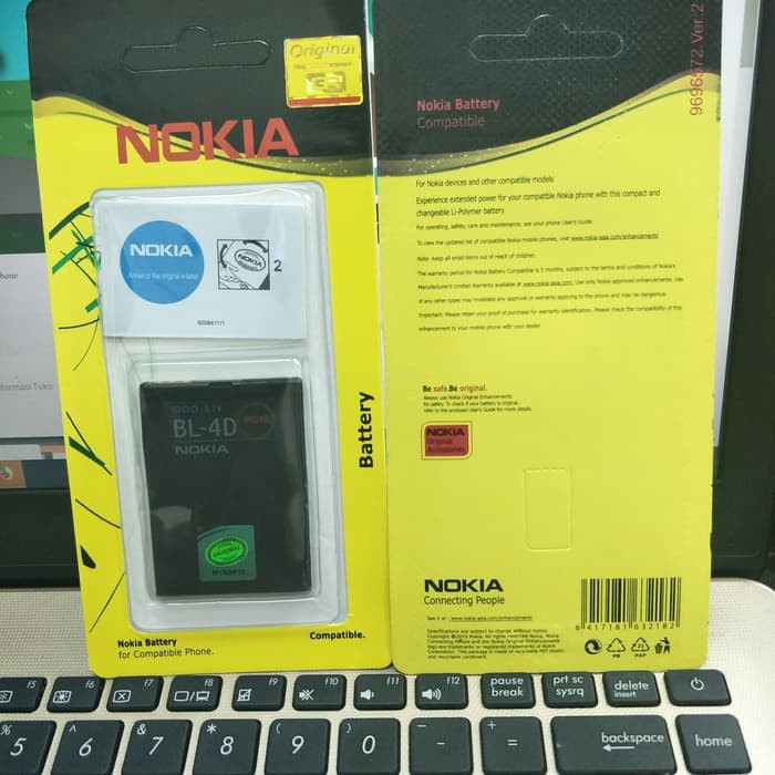 Baterai Battery Original NOKIA BL-4D BL4D BL 4D E5 E7 702T N8 N97 Mini