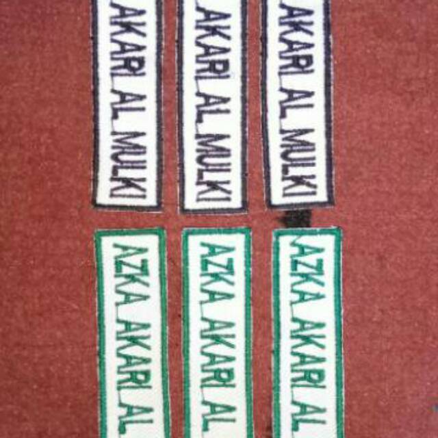 

Name tag/Nama Siswa Bordir