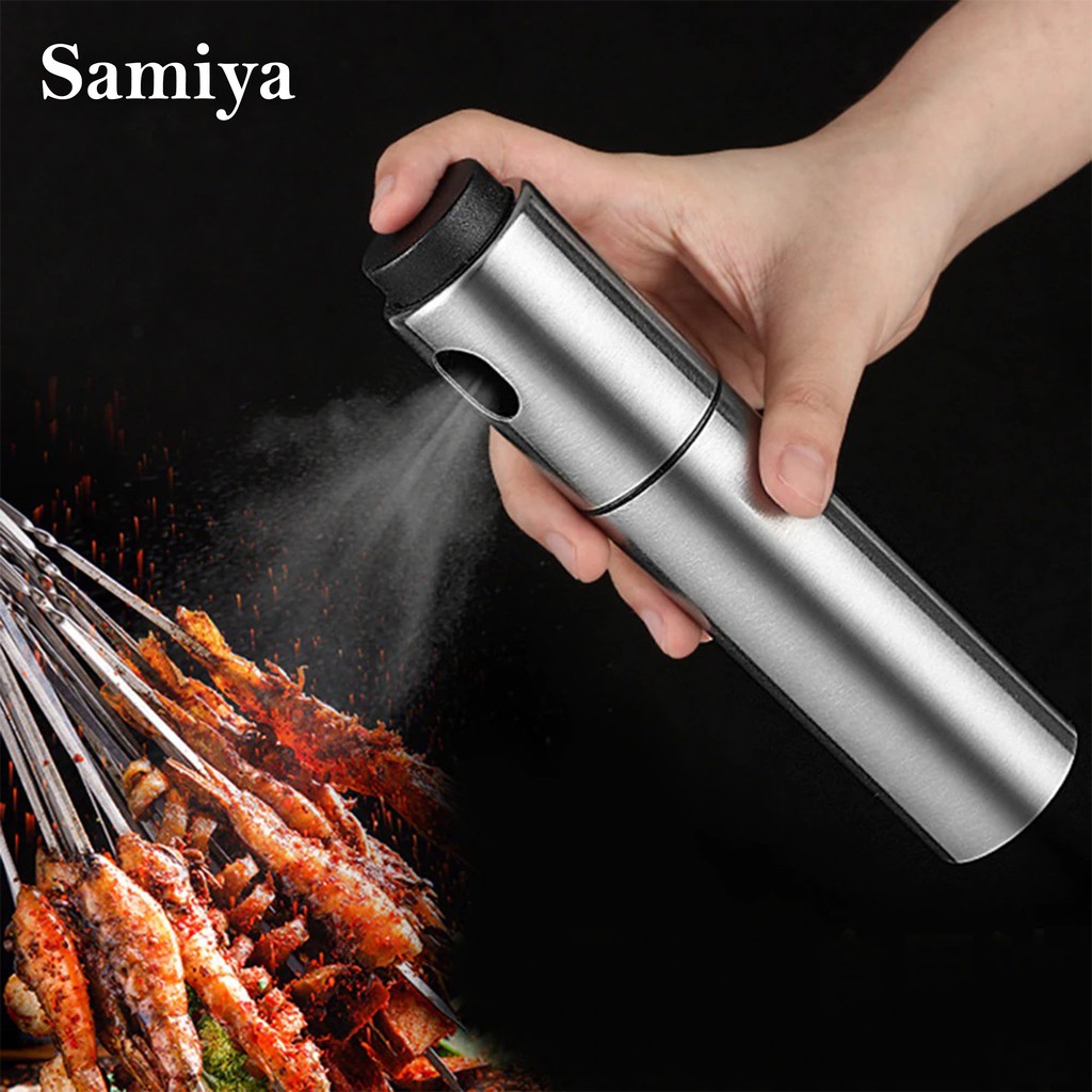 botol semprot STAINLESS minyak zaitun BBQ 100ml /   baking oil vinegar spray bottle / sprayer