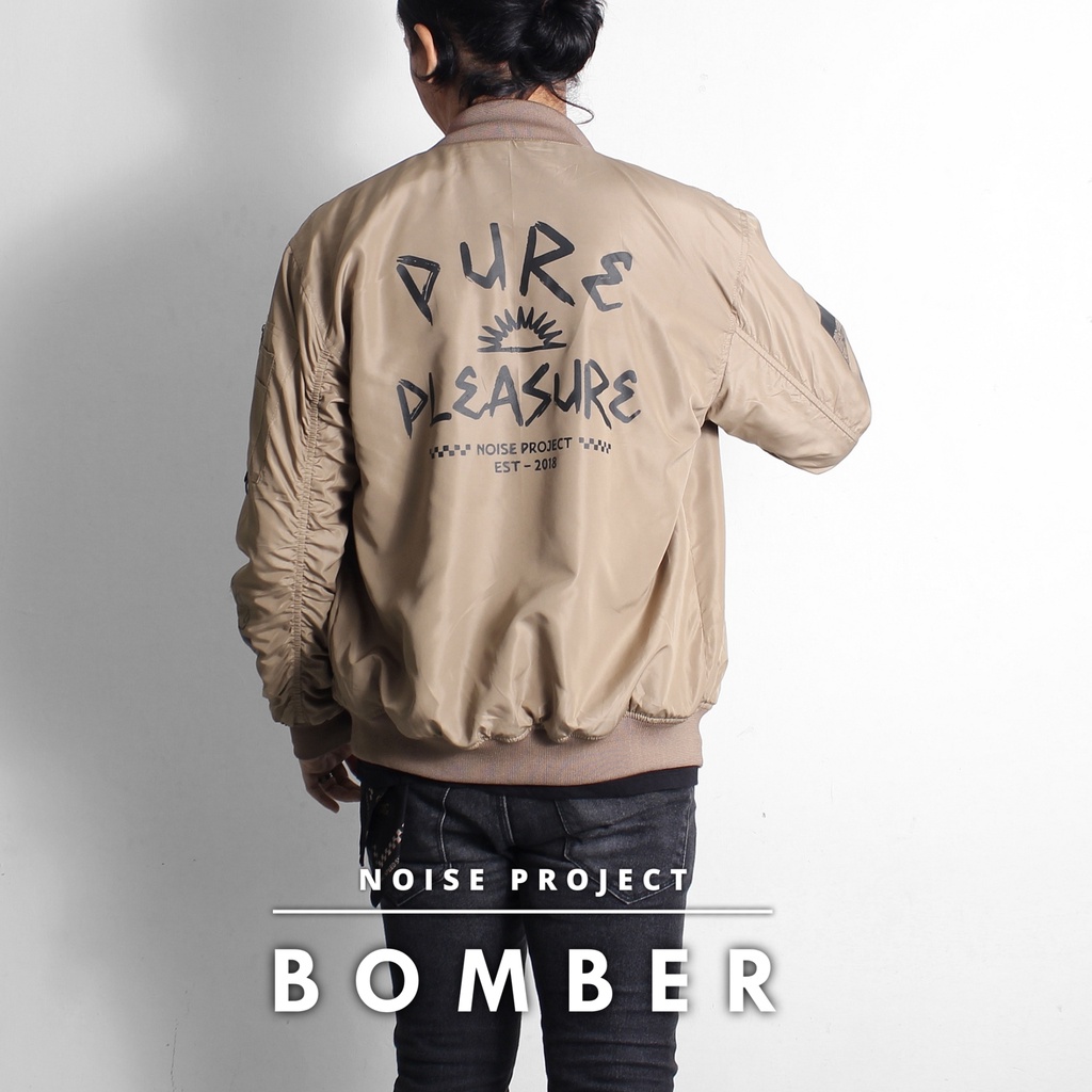 Jaket Noise Project Original Product Jaket Bomber Noise Jaket Outdoor Moca