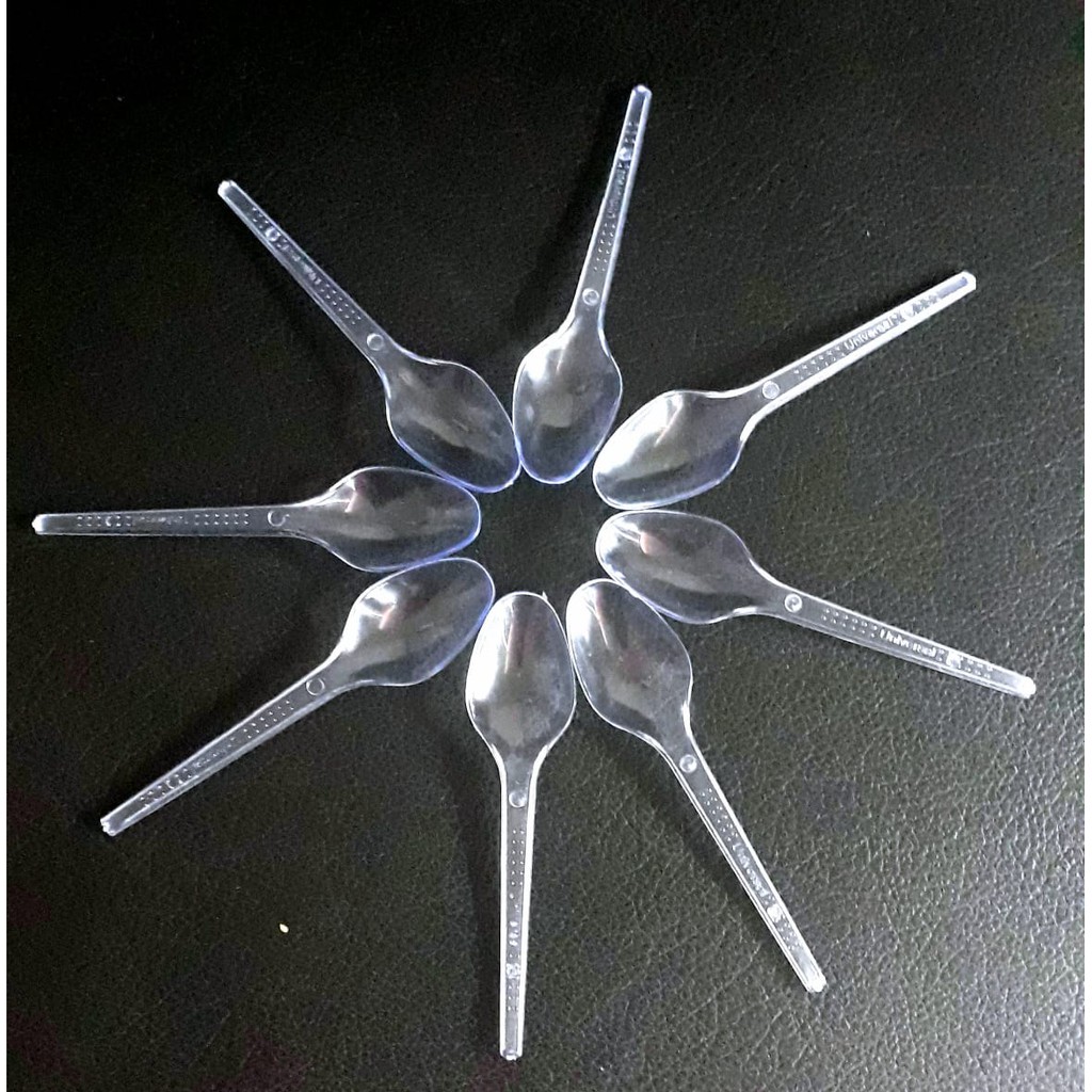 SENDOK PLASTIK TANGGUNG ORIGINAL / STG BENING/SENDOK TEH ISI 50