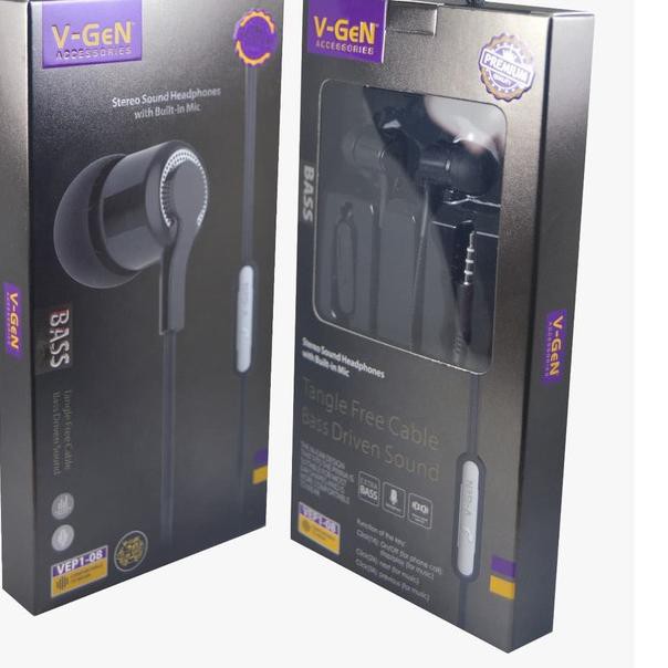 EARPHONE + MIC VGEN HD SOUND EXTRA BASS