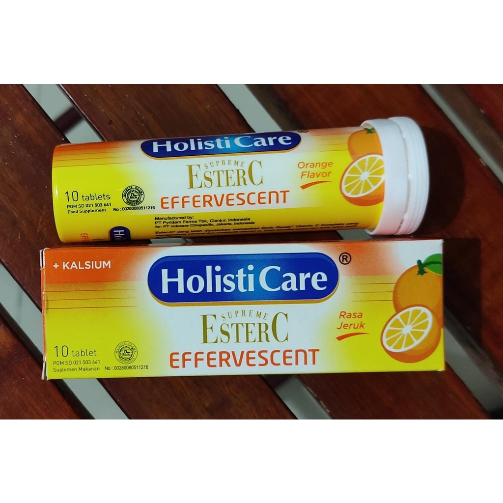 Holisti Care EsterC Effervescent 10 Tablet / Vitamin C / Calcium / Antioksidan / Daya Tahan Tubuh