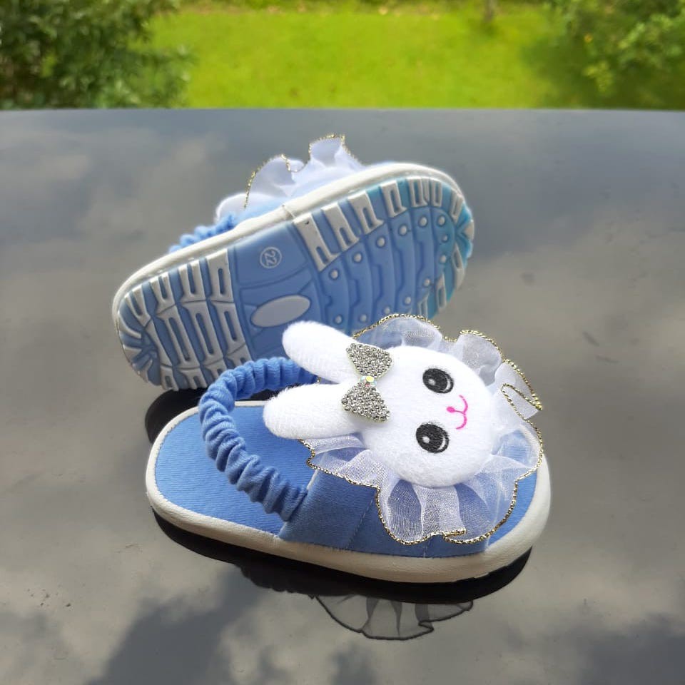 Sandal Tali Anak Balita Perempuan Umur 1 2 3 tahun - STA01 - Sendal Anak Murah Motif Boneka Kelinci - Anti slip