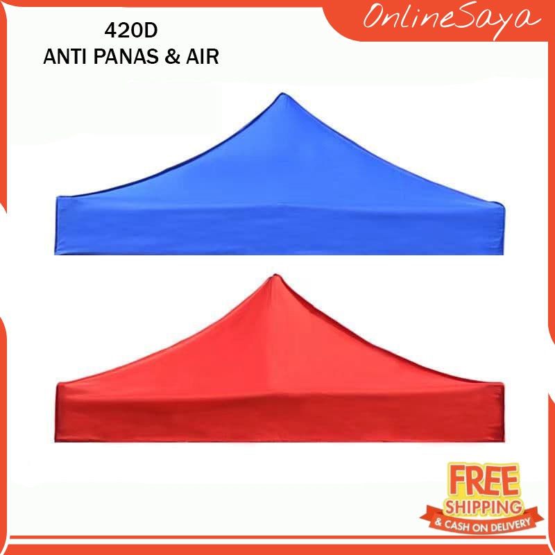 Terpal Atap Tenda Polyester Import Lipat 2x2 3x3 Murah 420D Anti Air / Panas