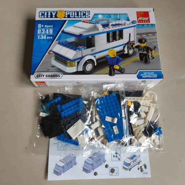 Lego Mobil Polisi City Police - Truk Car 134 pcs Brick Block Peizhi