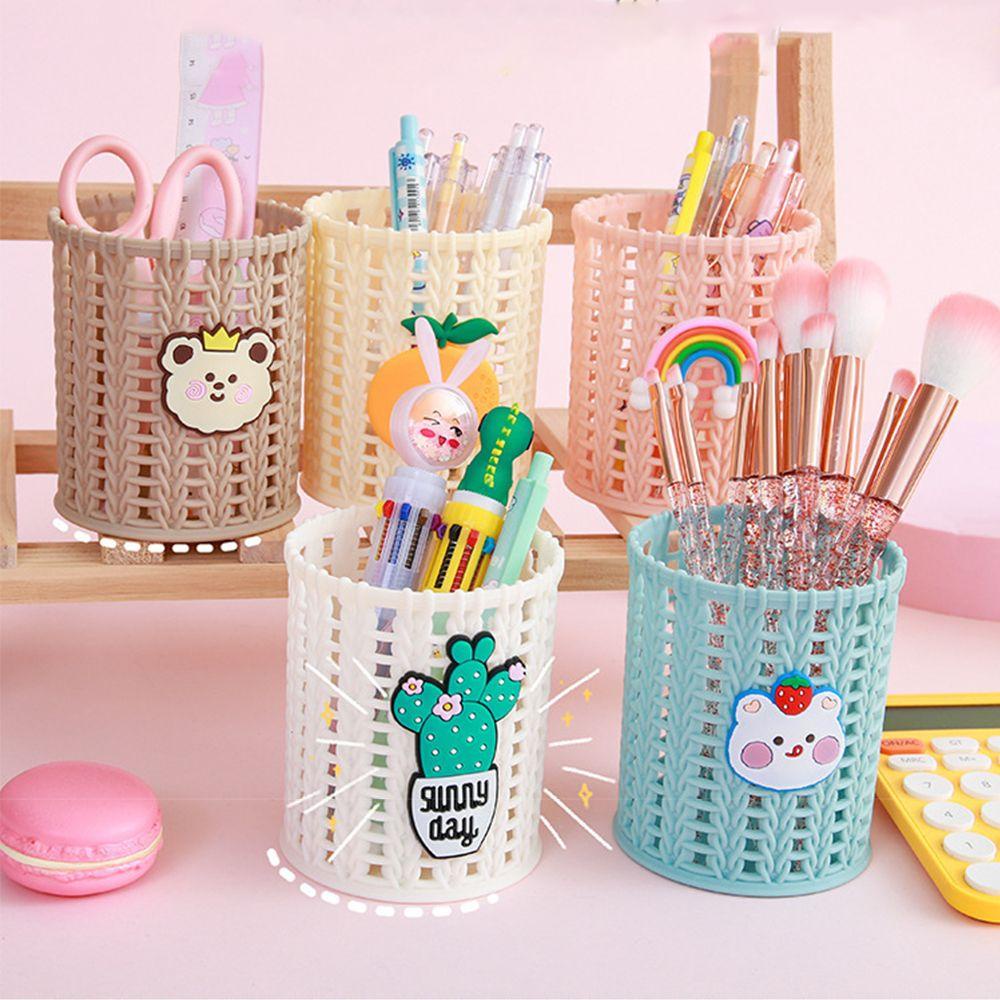 Tempat Pulpen Nanas New Makeup Brush Storage Kotak Pensil Perlengkapan Alat Tulis Kantor Desktop Organizer