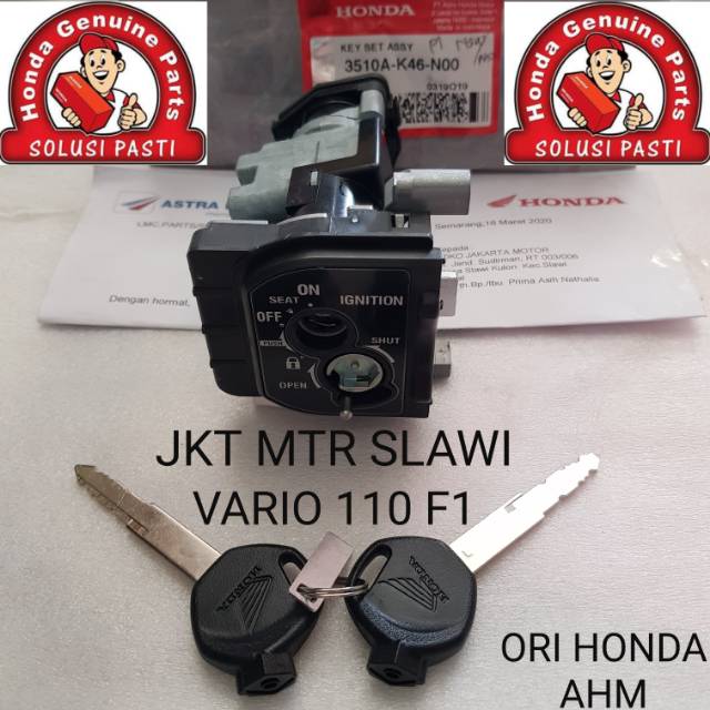 3510A-K46-N00 key set assy kontak assy kunci kontak assy vario 110 f1 ori honda ahm