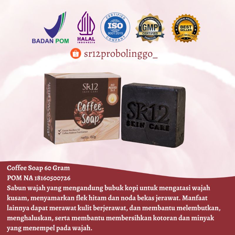 BEST SELLER  Coffee Soap Sabun Kopi / Flek / Kusam / Bekas Jerawat / Noda Hitam Halus Lembut Cerah /