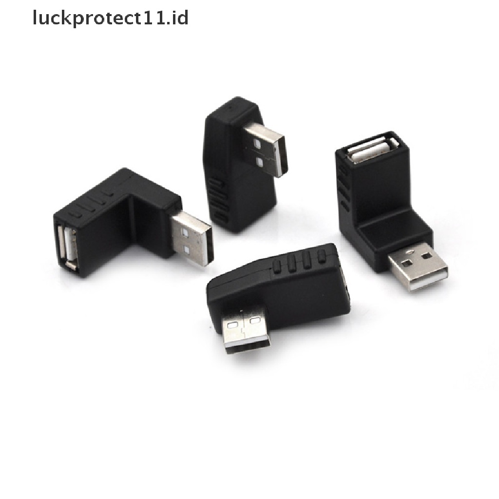 Adapter Konektor Extension USB 2.0 Male Ke Female Bentuk L