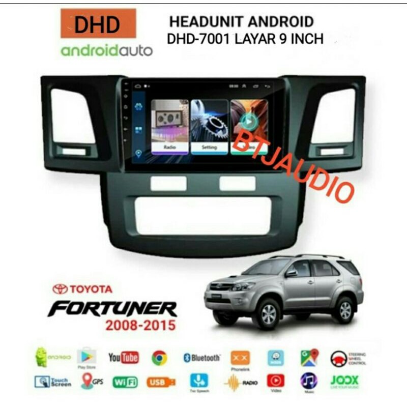HEAD UNIT TAPE MOBIL ANDROID OEM TOYOTA FORTUNER 2005-2015 LAYAR 9 INCH