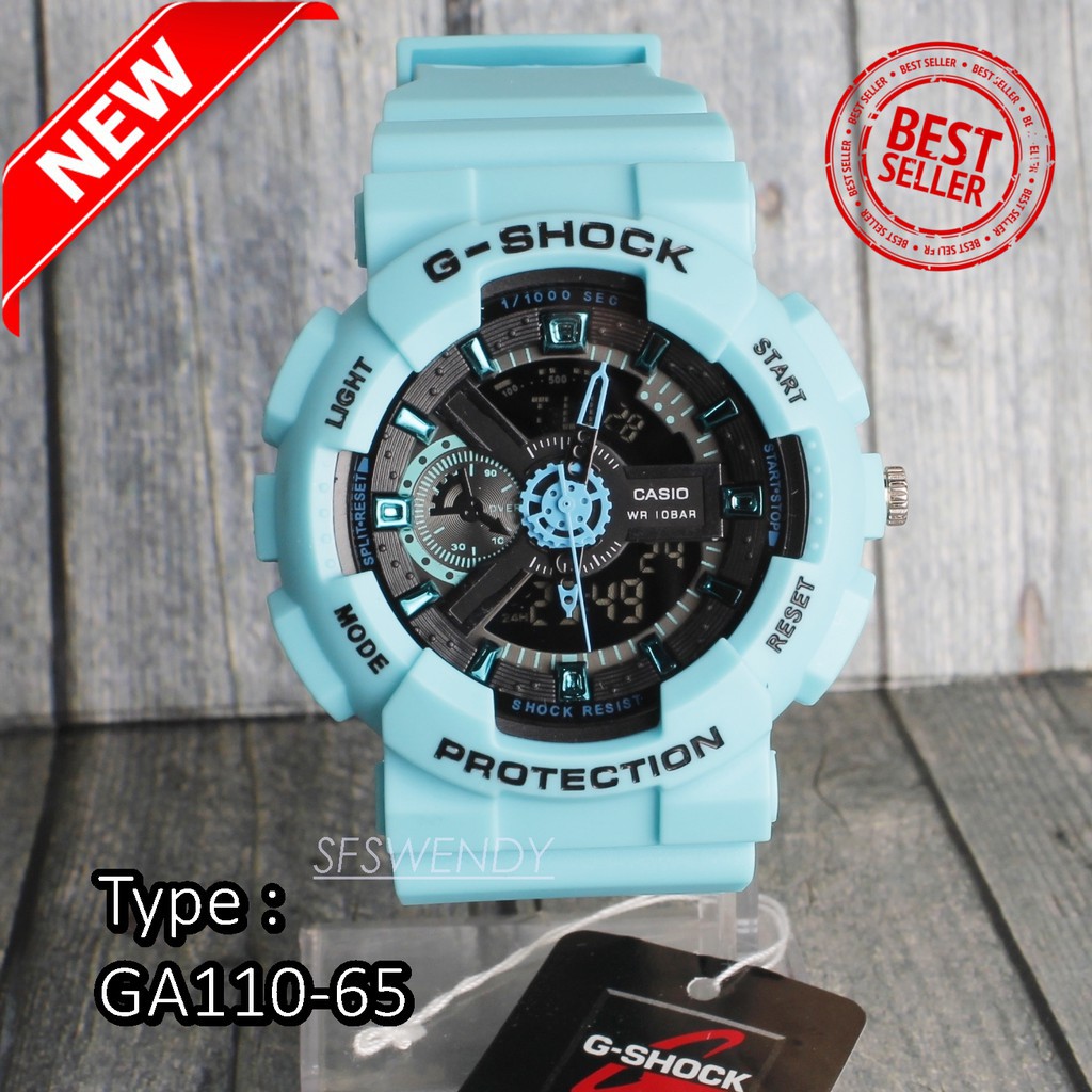 STOCK TERBATAS  G-Shock Casio GA-110 Biru Tosca Jam tangan pria digital sporty model terbaru