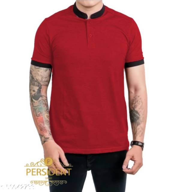 Hi-DISTRO KAOS DEWASA PRIA TERMURAH GROSIR COD BERKUALITAS PREMIUM KERAH SHANGHAI