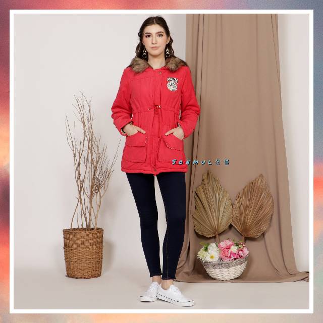 IMPORT WOMAN WINTER HOODIE VINTAGE COAT JAKET WANITA MUSIM DINGIN