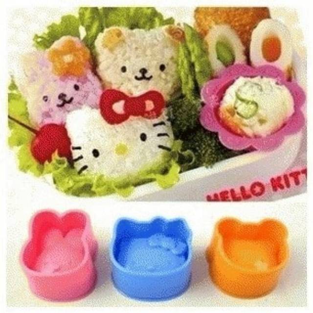 Cetakan nasi bento 1 set isi 3pcs