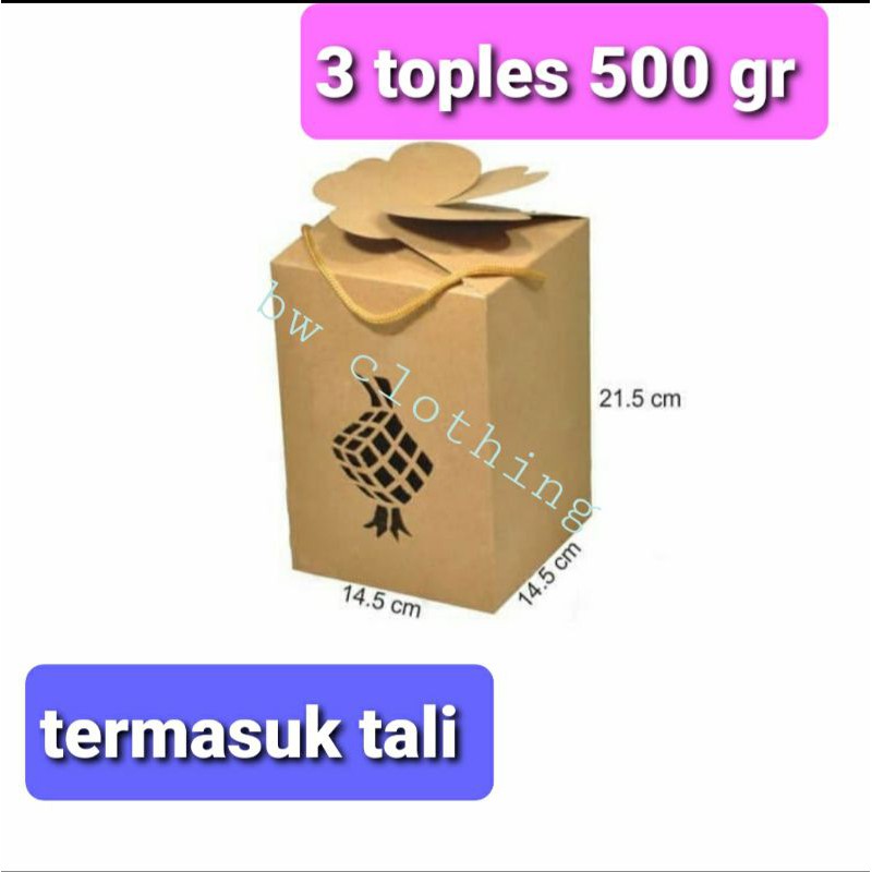 

Box Lebaran / dus lebaran / packaging lebaran buat 3 toples 500gr