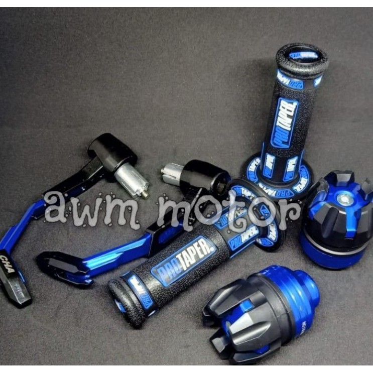 (paket 3in1) Proguard robot + handgrip protaper warnu + Jalu as roda depan universal motor