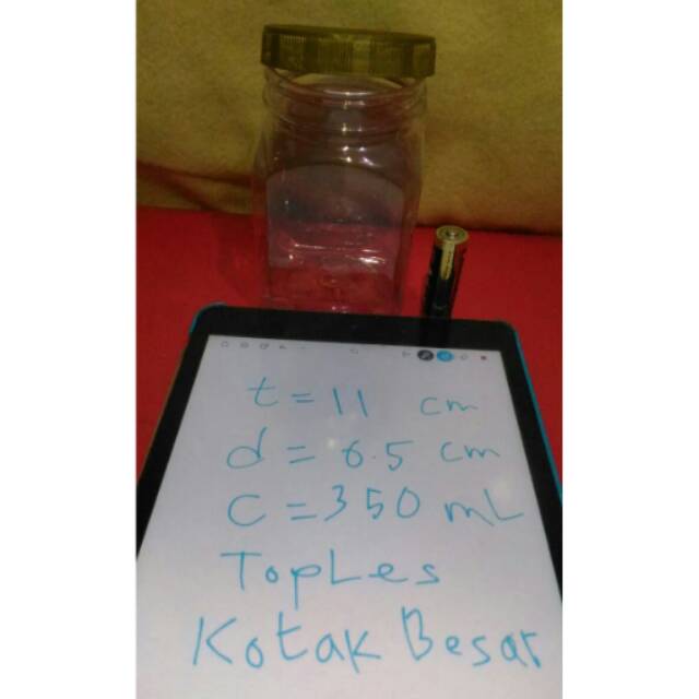 

Toples plastik bening kotak besar 330mili kue selai