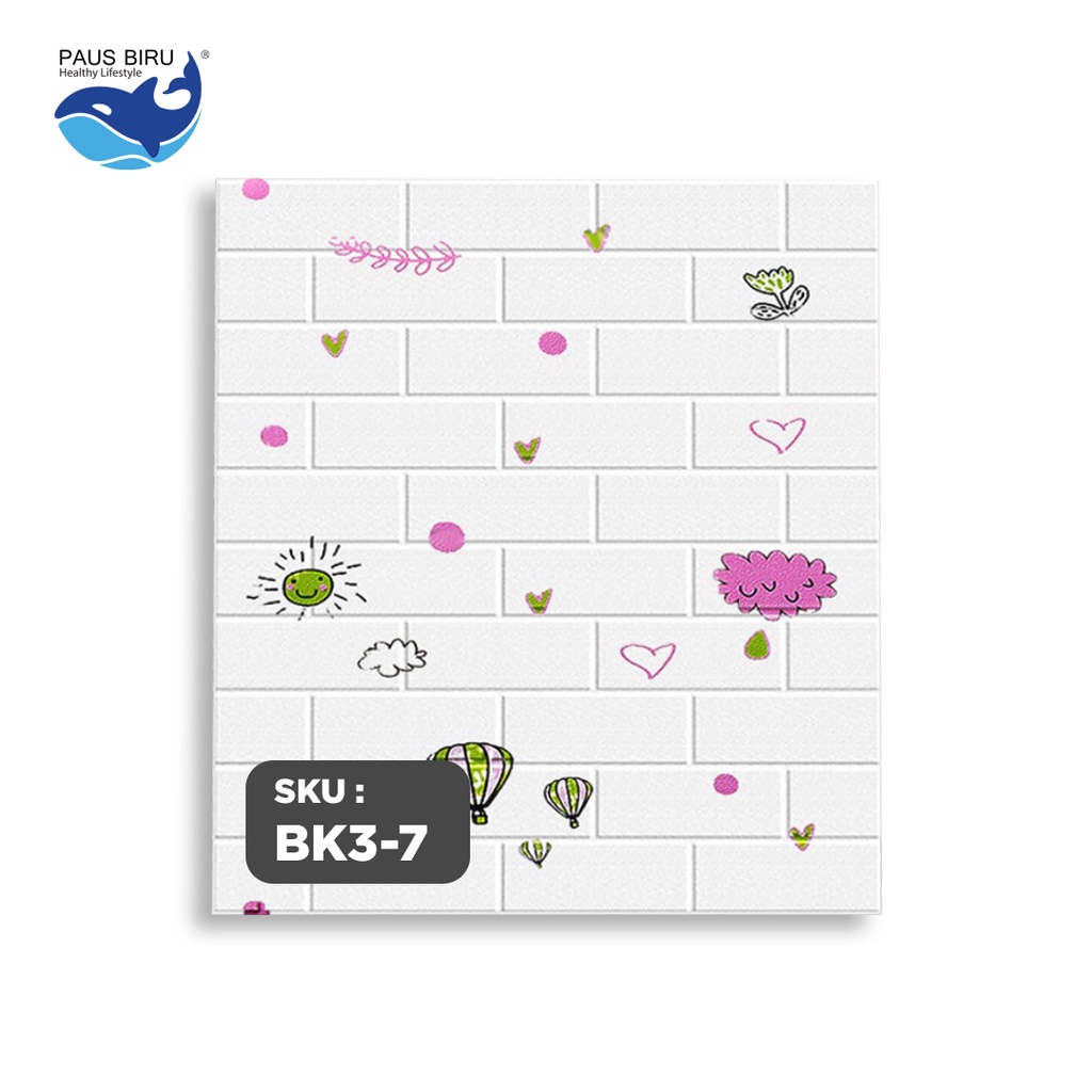 Paus Biru - Wallpaper dinding 3d motif gambar 70x77cm-BALLOON