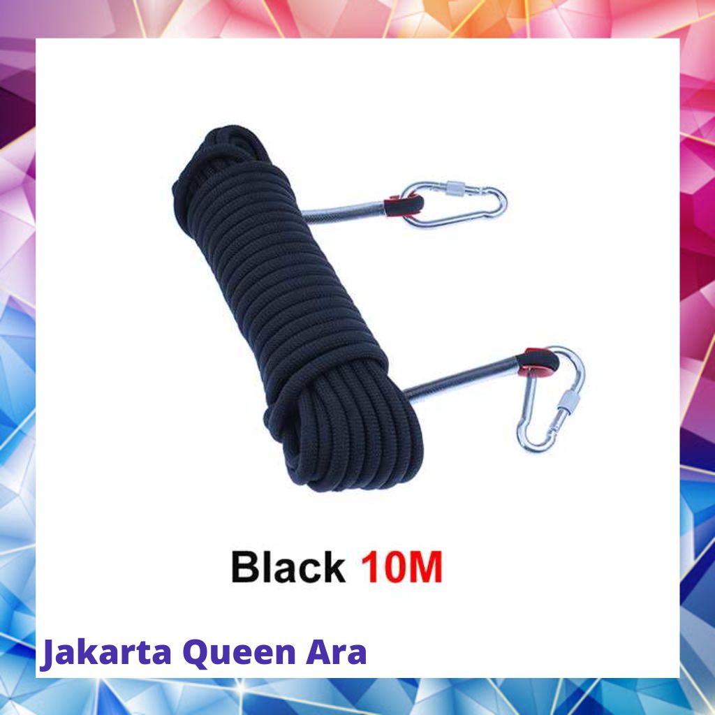 Tali Paracord Panjang Tebing Climbing Rope 10mm with Steel Buckle - P