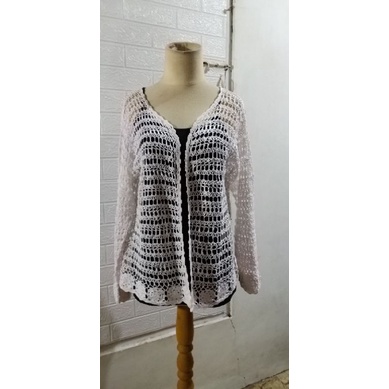 Sweater rajut / cardigan rajut / cardigan / outwear / outer rajut / luaran / bolero / cardigan putih