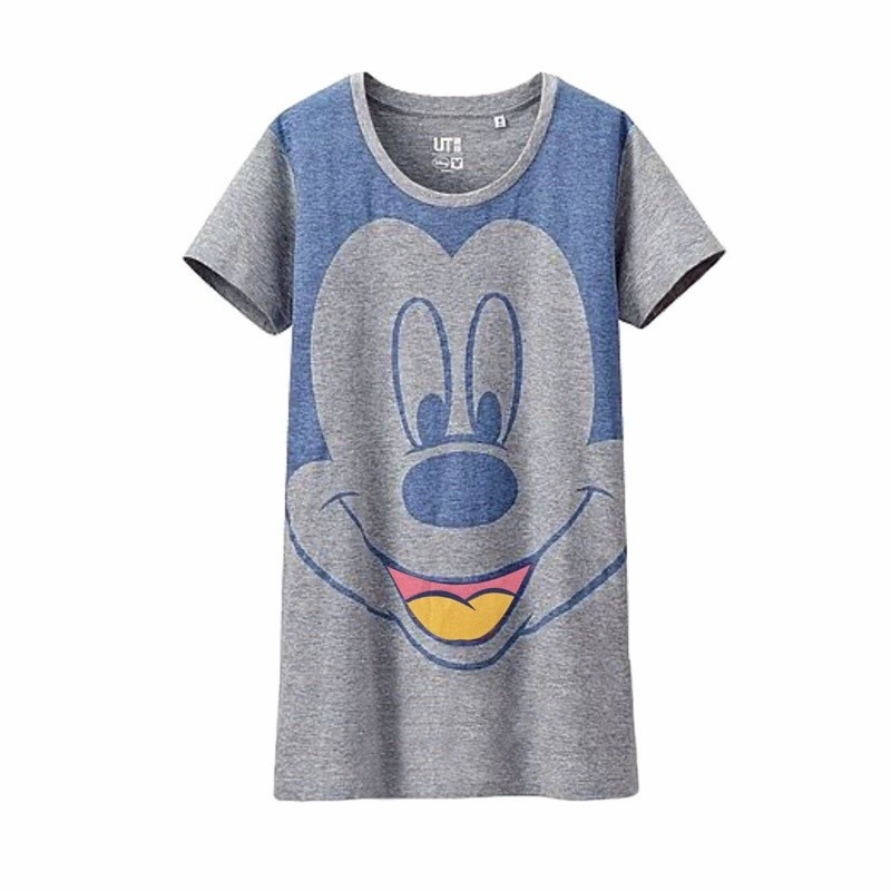 Dress Katun Anak Perempuan Uniqlo UT Disney Mickey Mouse Grey Cobalt Size 3y 5y 10y / Kado Baju Kaos