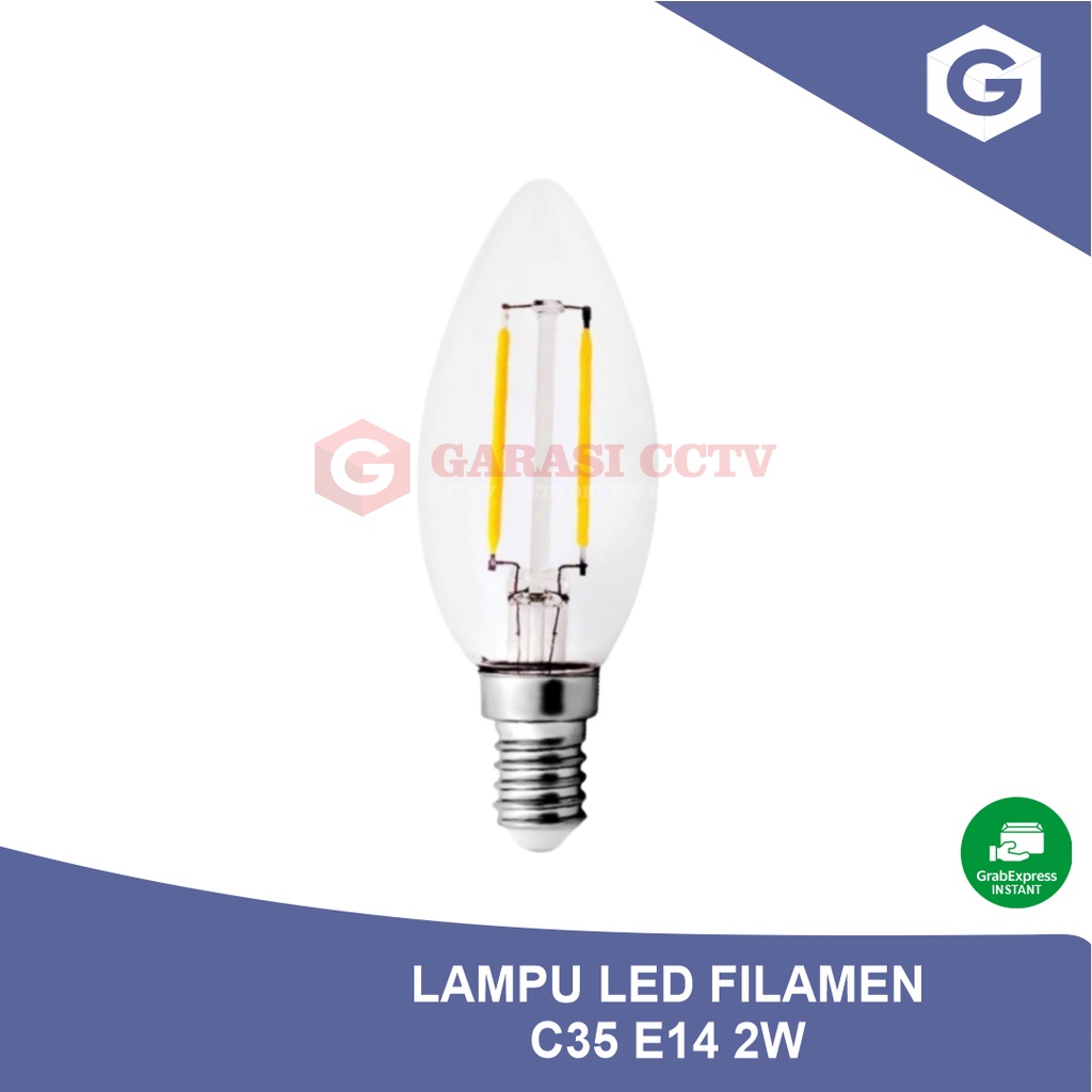Lampu LED Filamen C35 E14 2 Watt / Lampu Cafe